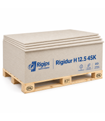 Placa din ipsos armat Rigips Rigidur H 12.5 4SK, tip GF-C1-I-W2, 12.5 x 1200 x 2400 mm
